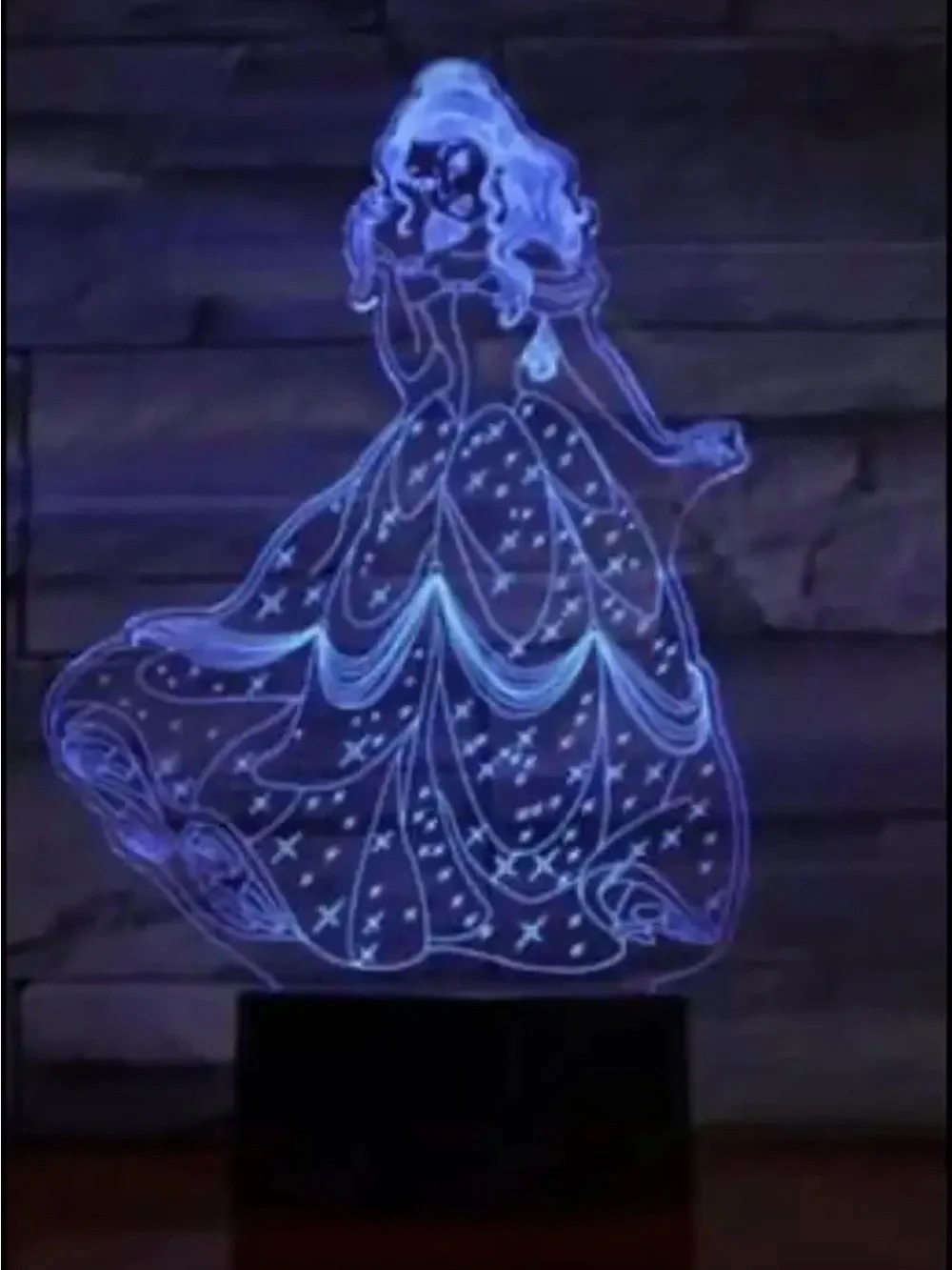 LED Light Up Night Light Home Accent BEAUTY & the BEAST Princess Bell